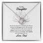 To My Daughter Love Knot Necklace