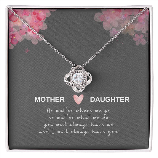Mother Daughter Love Knot Necklace