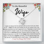 TO MY BEAUTIFUL WIFE LOVE KNOT NECKLACE