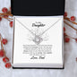 To My Daughter Love Knot Necklace