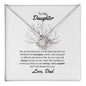To My Daughter Love Knot Necklace