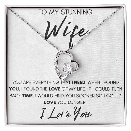 TO MY STUNNING WIFE FOREVER LOVE NECKLACE