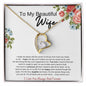To My Beautiful Wife Love Knot Necklace