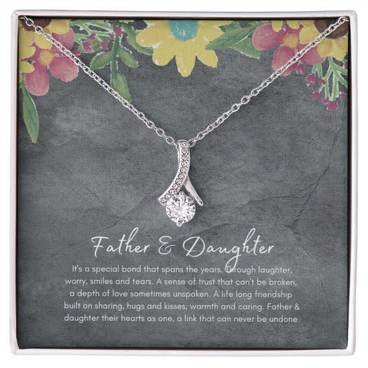 Father Daughter Alluring Beauty Necklace