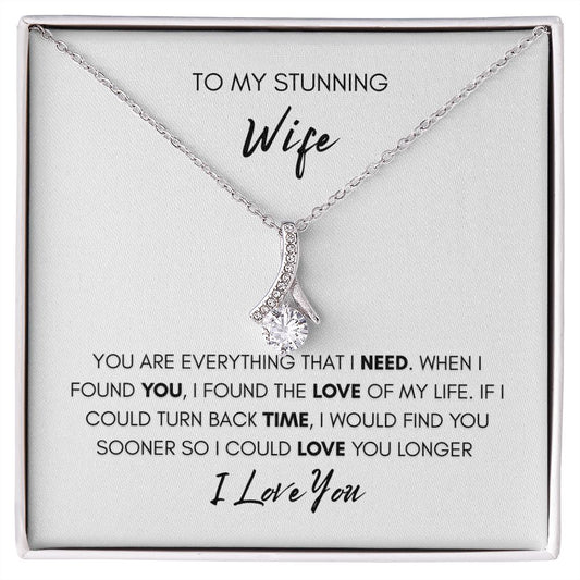 To My Stunning Wife Alluring Beauty Necklace