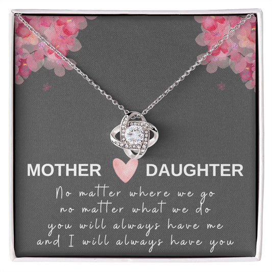 MOTHER DAUGHTER LOVE KNOT NECKLACE