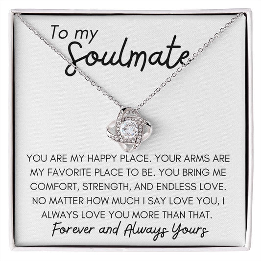TO MY SOULMATE LOVE KNOT NECKLACE